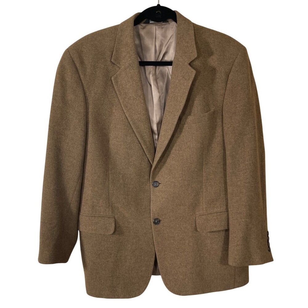 VTG JoS. A. Bank Camel Hair Sport Coat Blazer 42 Reg Brown Men's